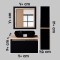ست کابینت و روشویی مدل H28 به همراه آینه و باکس