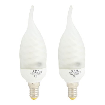 لامپ کم مصرف 9 وات اس پی ان کد SKI21 پایه E14 بسته 2 عددی