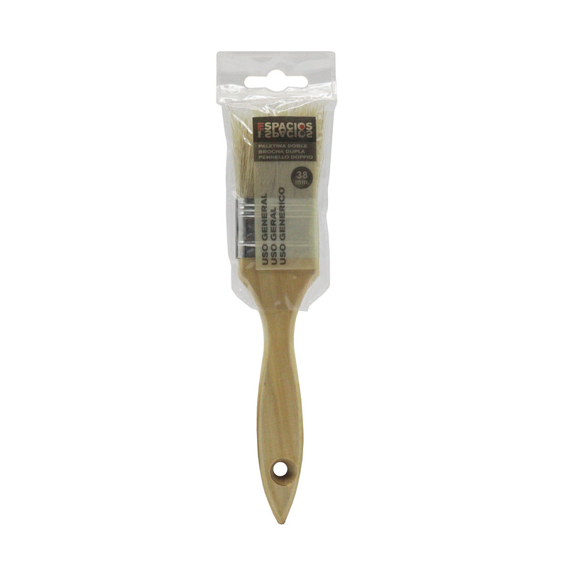 قلم مو نقاشی ایسپاسیوس مدل دسته چوبی کد YP-ROGHANI-38MM/1.5INCH  سایز 1.5 اینچ