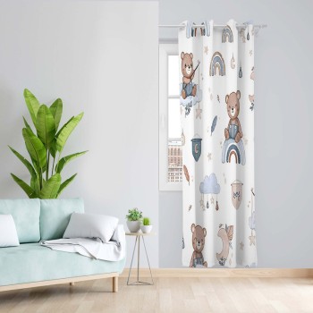پرده طرح کودک مدل مخمل پانچی کد 5149 z سایز 140x200 سانتی متر