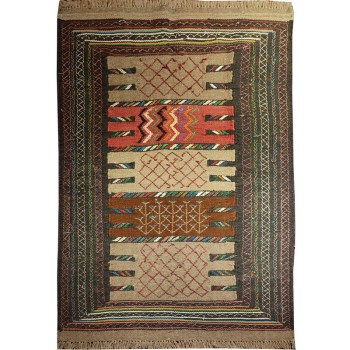 گلیم دستبافت دو متری طرح قشقایی کد SH 299
