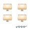 دستگیره کابینت مدل تک پبچ مربع مجموعه 4 عددی