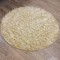 فرش ماشینی شاران هوم طرح خز پرز بلند فانتزی گرد زمینه کرم