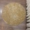 فرش ماشینی شاران هوم طرح خز پرز بلند فانتزی گرد زمینه کرم