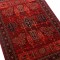 فرش ماشینی بزرگمهر طرح بلوچی کد87020 زمینه لاکی