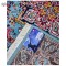 فرش ماشینی سهند طرح هریس کد P648.QJ زمینه فیروزه ای