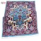 فرش ماشینی سهند طرح هریس کد P648.QJ زمینه فیروزه ای