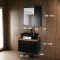 ست کابینت و روشویی دلفین مدل ZND-R13-Blبه همراه آینه و باکس